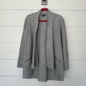 Eileen Fisher Women’s Petite Small 100% Merino Wool Grey Cardigan Sweater